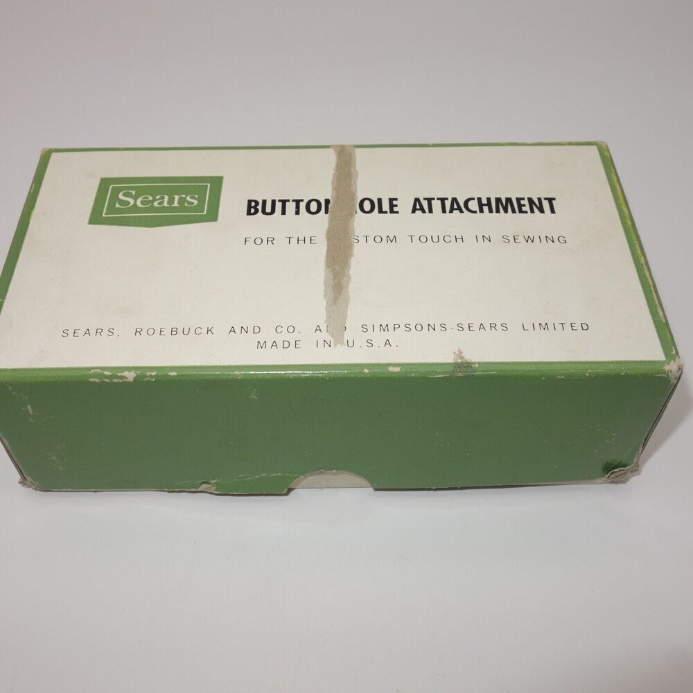 Vintage Antique Sears Automatic Buttonhole Attachment in Box for Sewing Machine - Picture 6 of 6